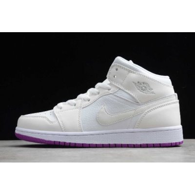 Nike Bayan Air Jordan 1 Mid Gs Gri / Pembe Basketbol Ayakkabısı Türkiye - 4T7DD8PQ